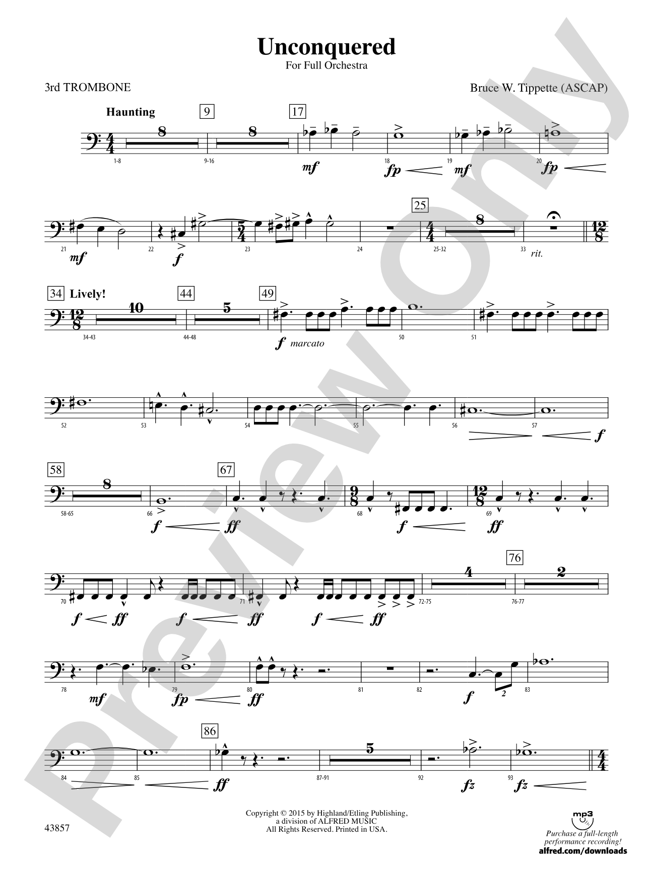 Unconquered: 3rd Trombone
