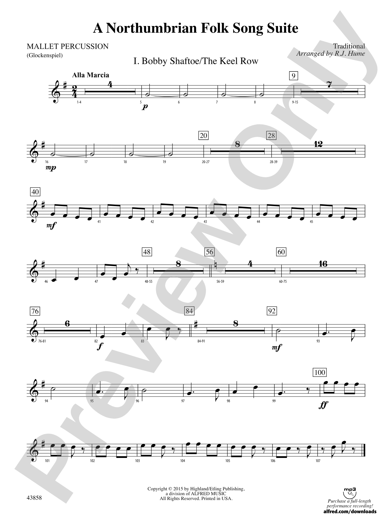 A Northumbrian Folk Song Suite: Mallets