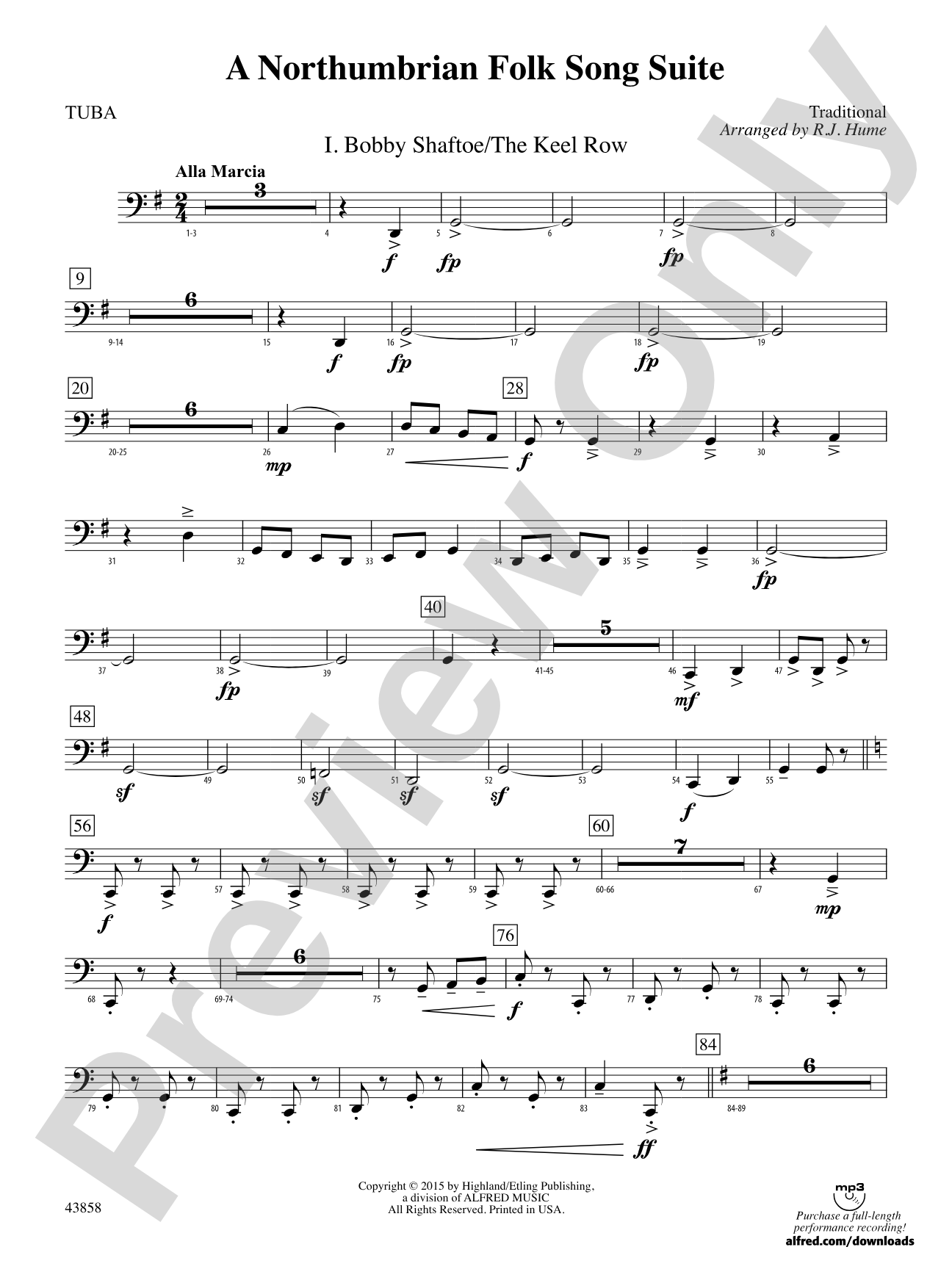 A Northumbrian Folk Song Suite: Tuba