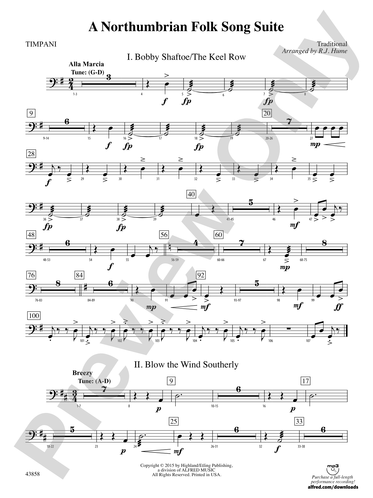 A Northumbrian Folk Song Suite: Timpani