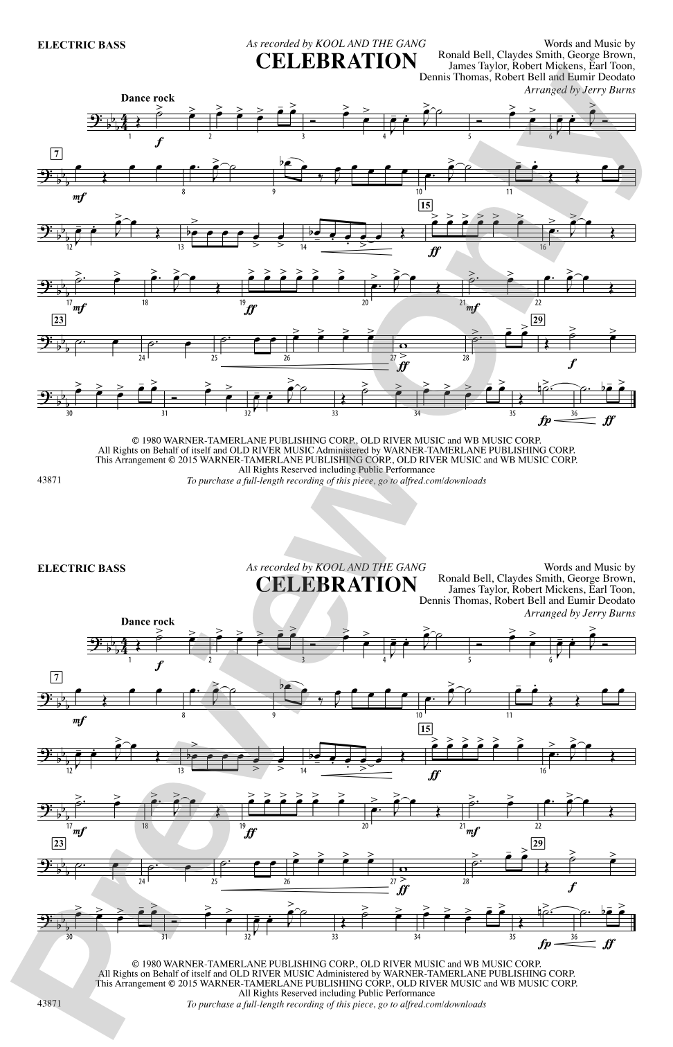 Celebration: Electric Bass