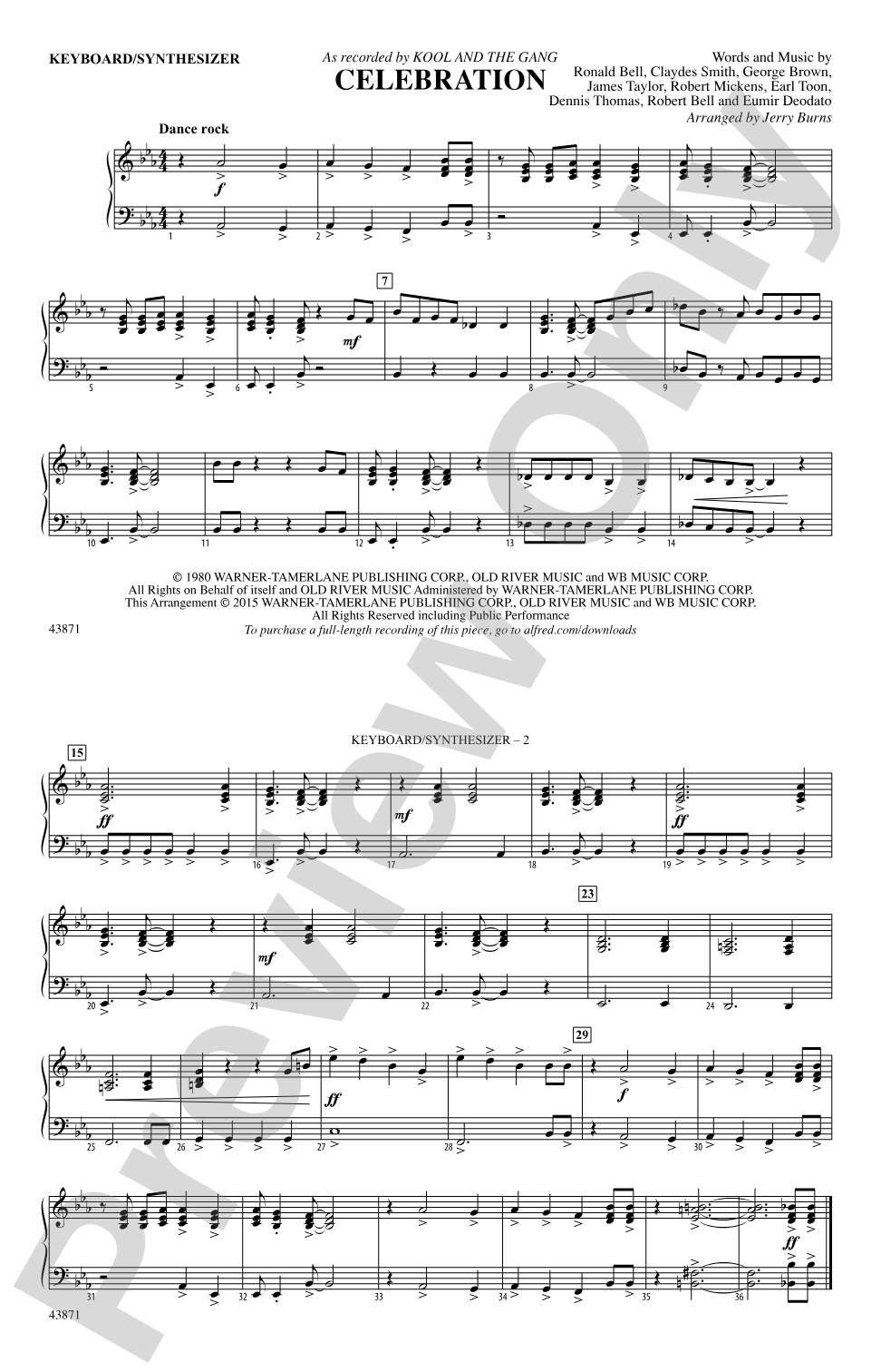 Celebration: Piano Accompaniment