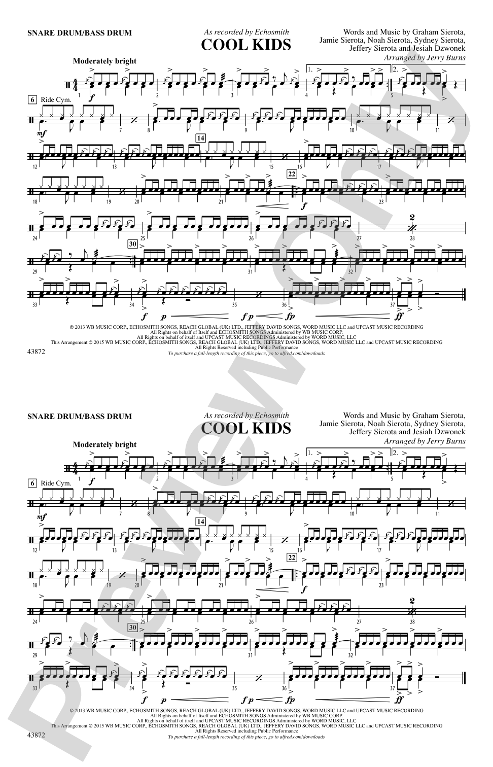 Cool Kids: Snare Drum/Bass Drum