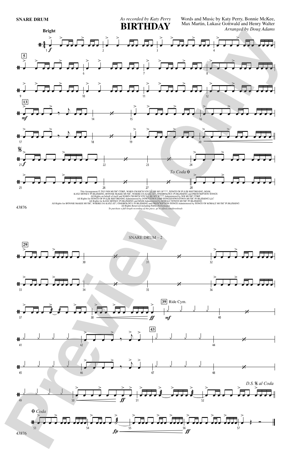 Birthday: Snare Drum