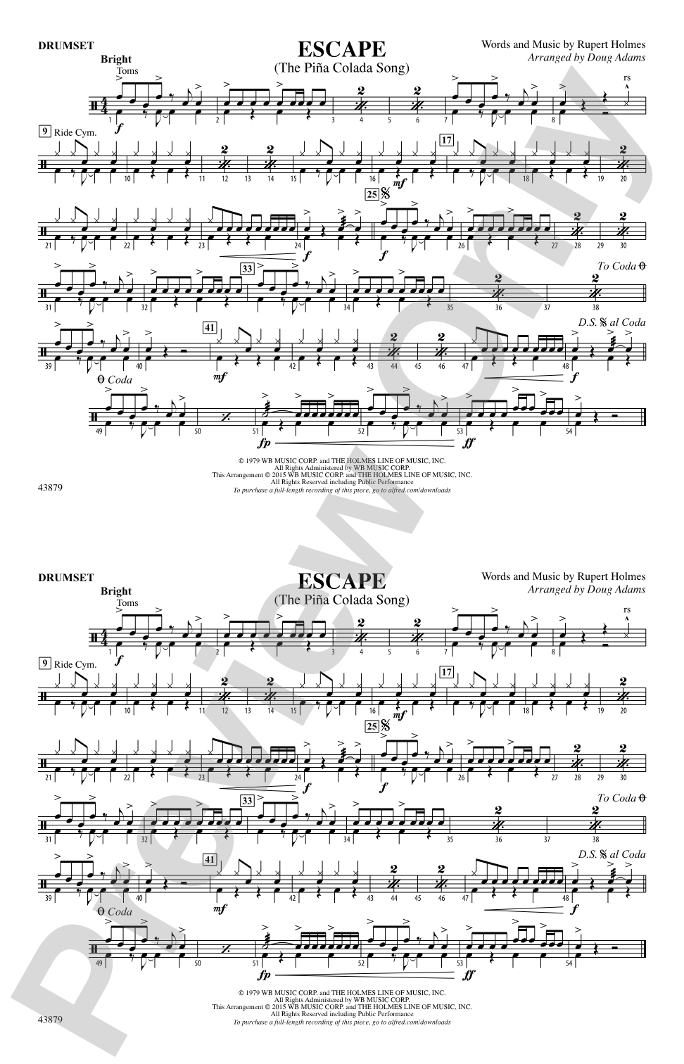 Escape (from Guardians of the Galaxy): Drums