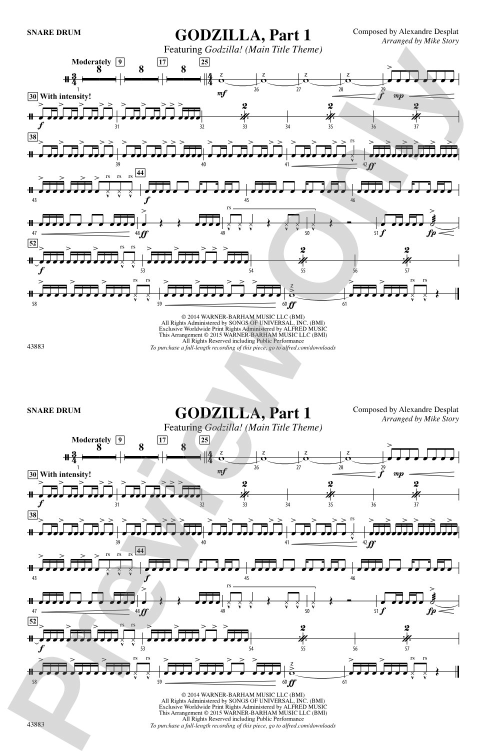 Godzilla, Part 1: Snare Drum