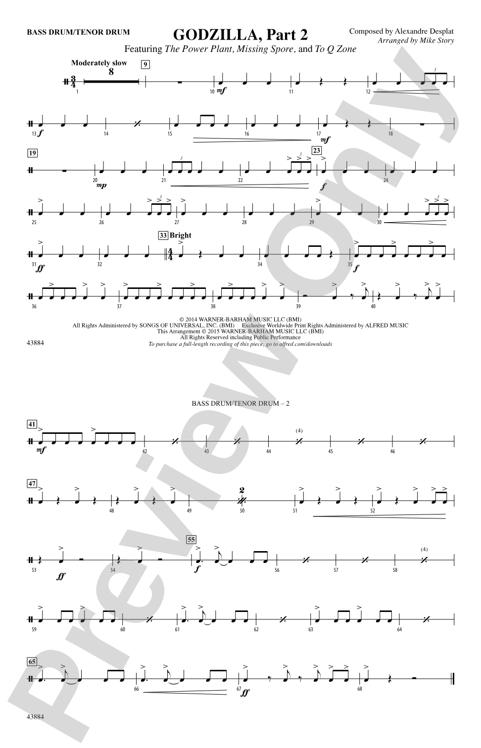Godzilla, Part 2: Bass Drum/Tenor Drum