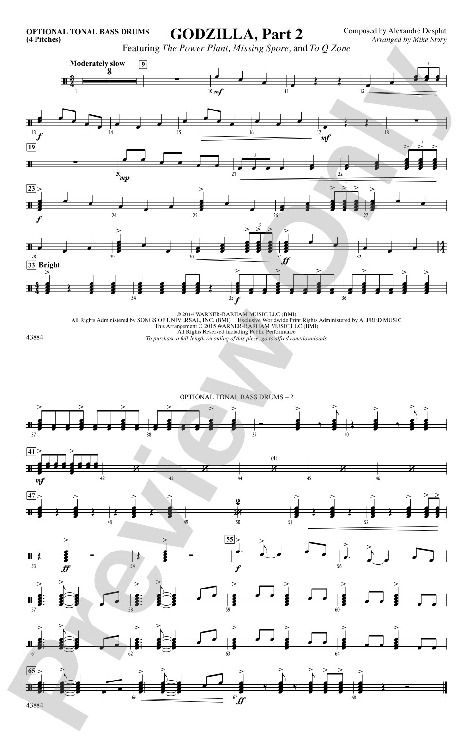 Godzilla, Part 2: Tonal Bass Drum