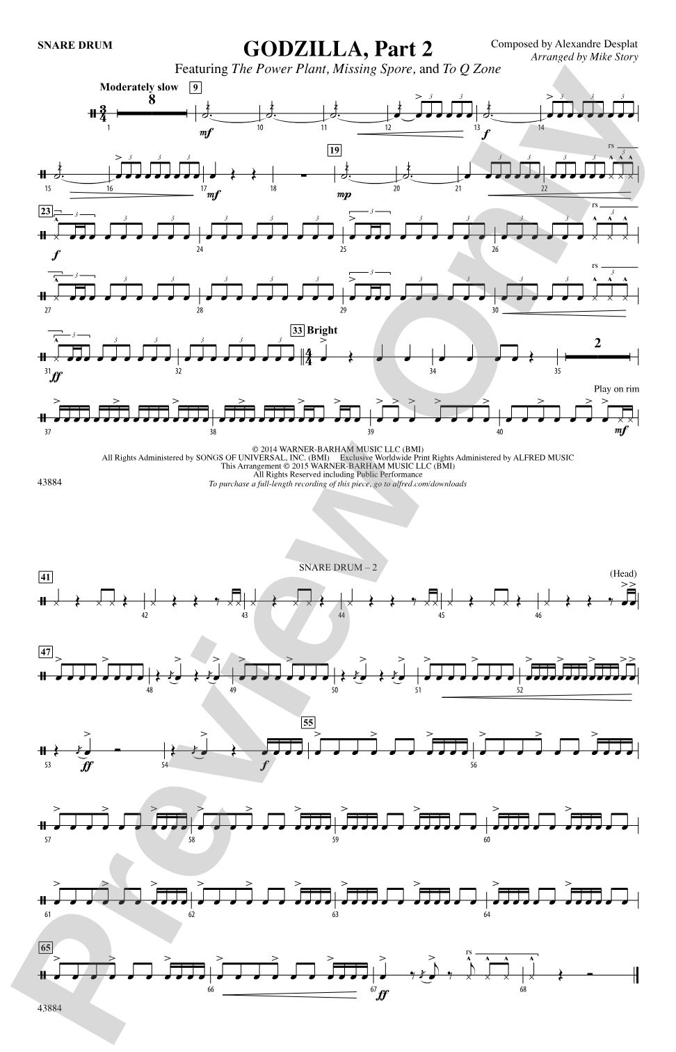 Godzilla, Part 2: Snare Drum
