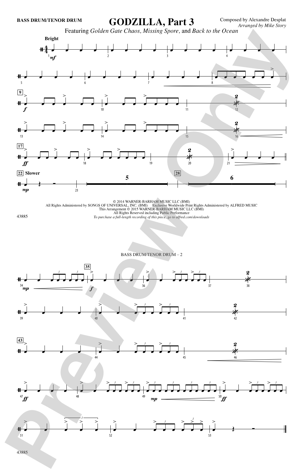 Godzilla, Part 3: Bass Drum/Tenor Drum