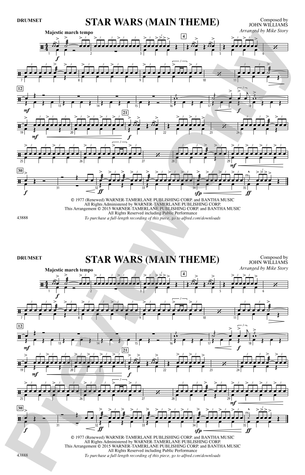 Star Wars (Main Theme): Drums