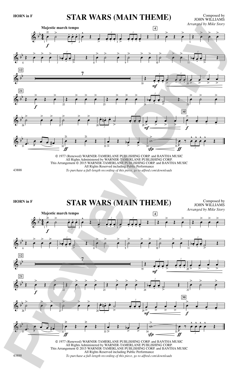 Star Wars (Main Theme): 1st F Horn