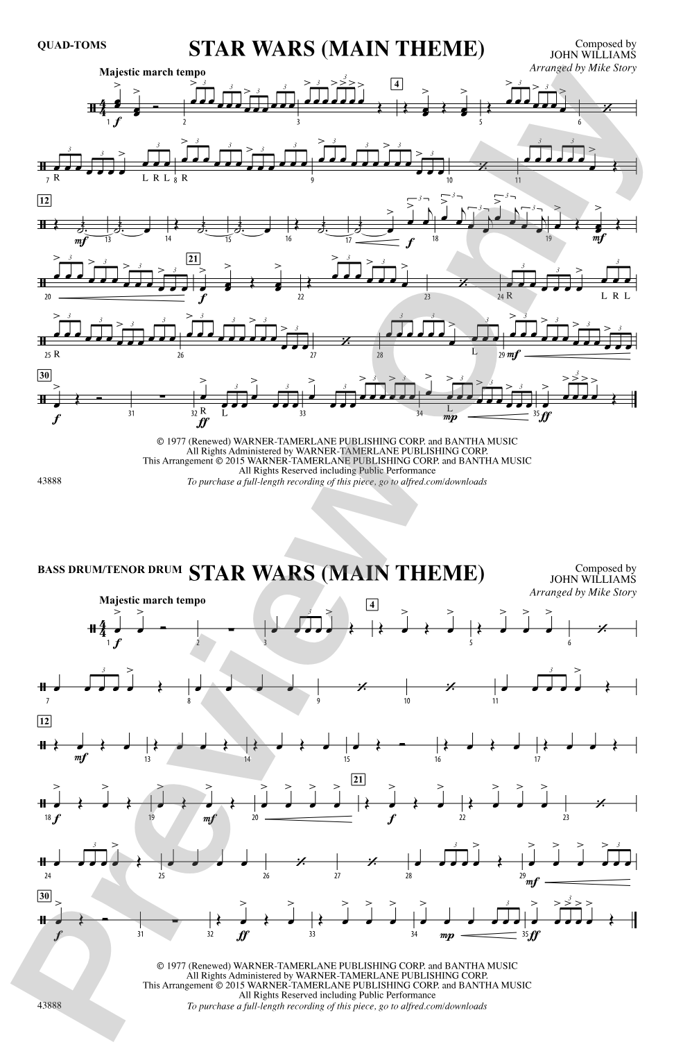 Star Wars (Main Theme): Quad-Toms
