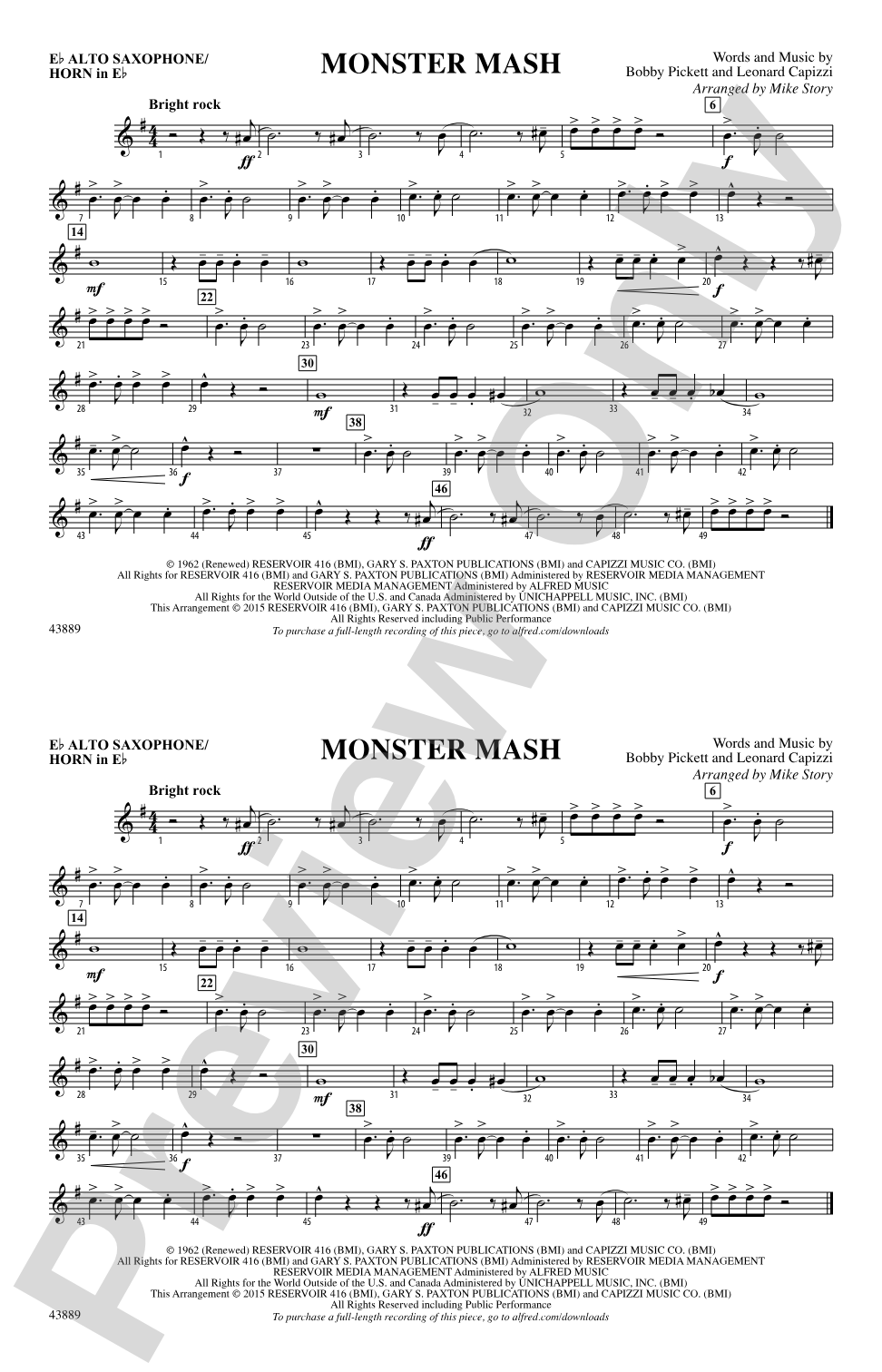 Monster Mash: E-flat Alto Saxophone