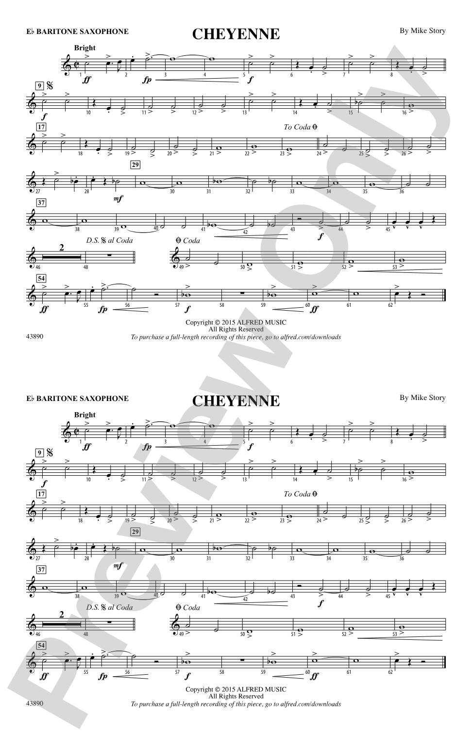 Cheyenne: E-flat Baritone Saxophone