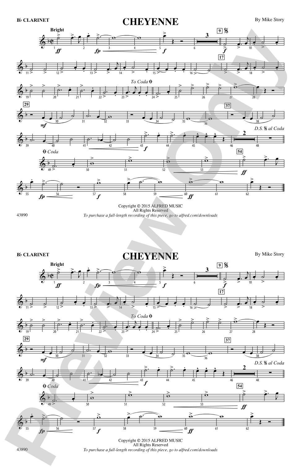 Cheyenne: 1st B-flat Clarinet