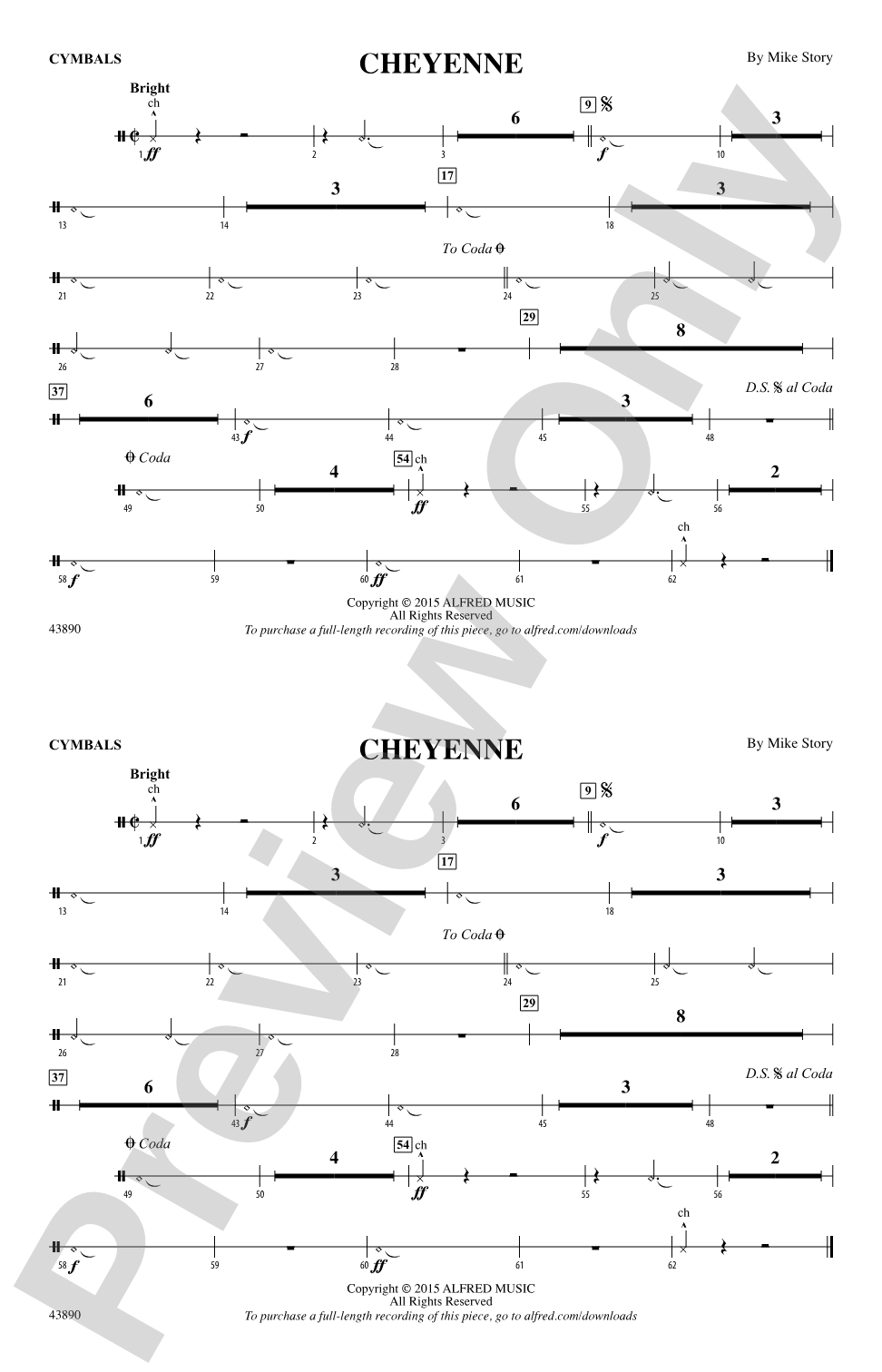 Cheyenne: Cymbals