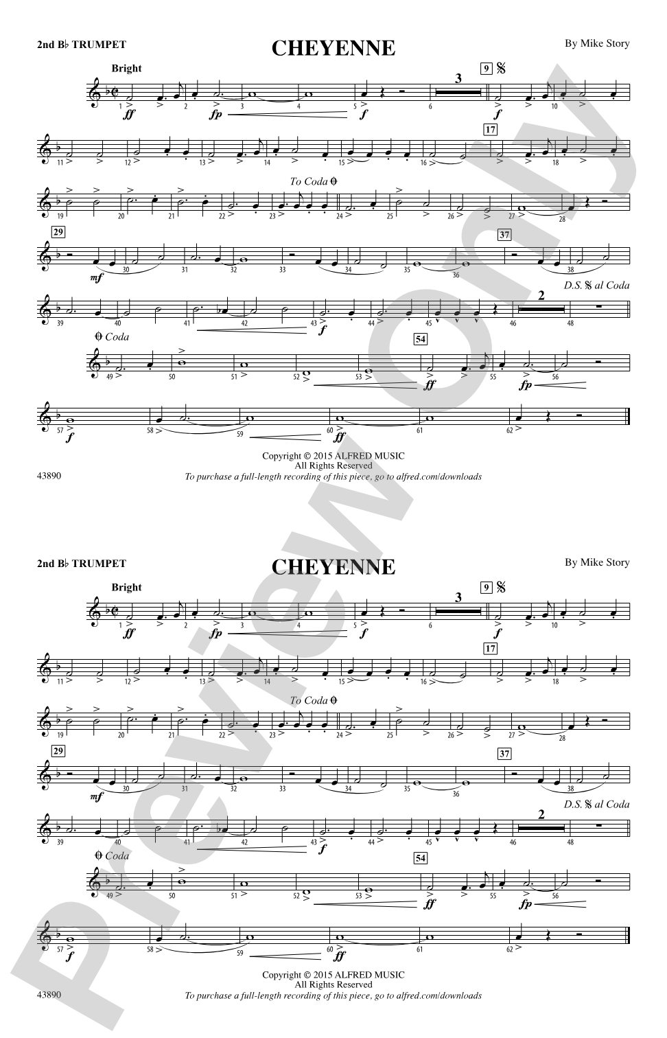 Cheyenne: 2nd B-flat Trumpet