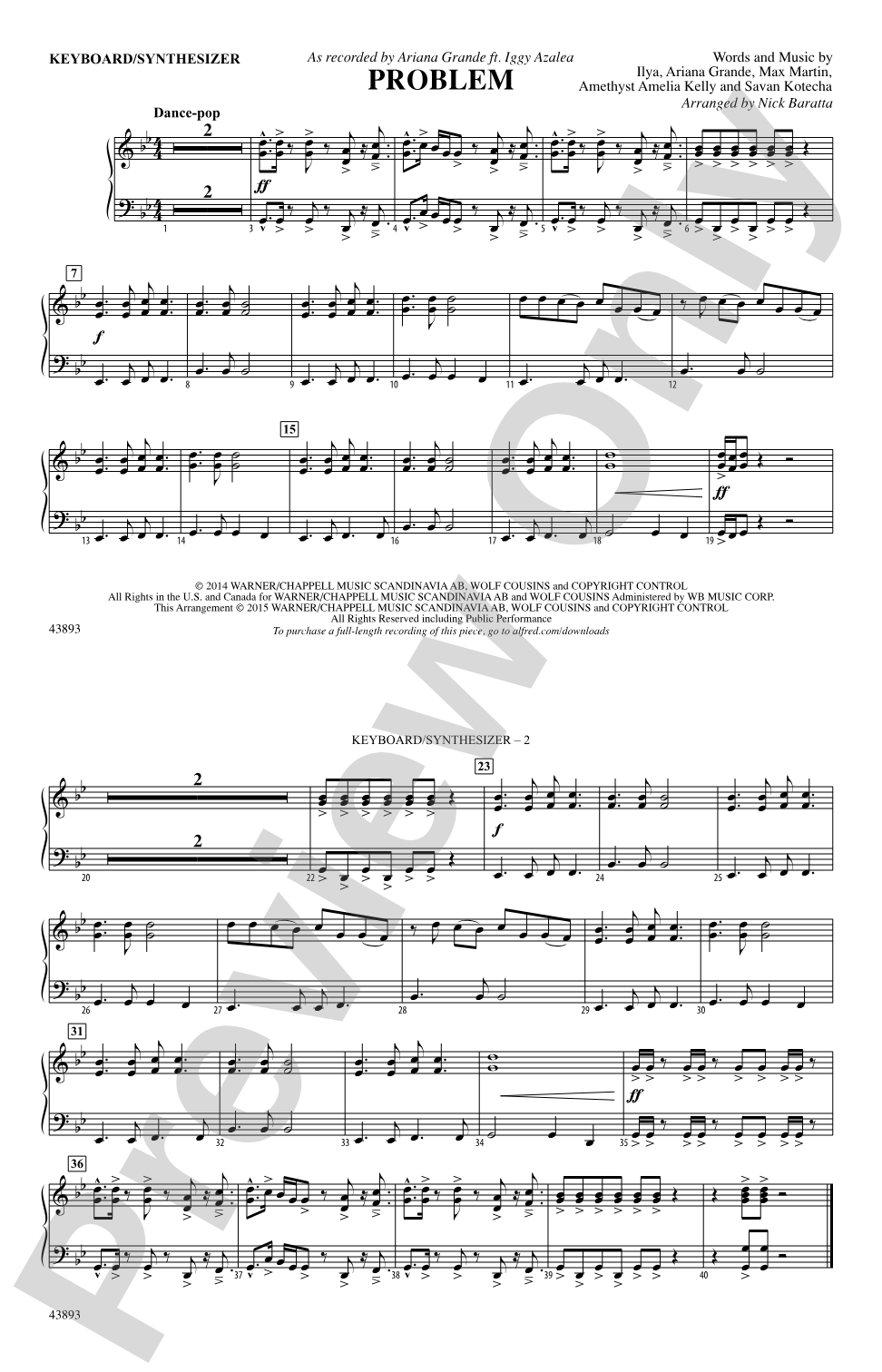 Problem: Piano Accompaniment