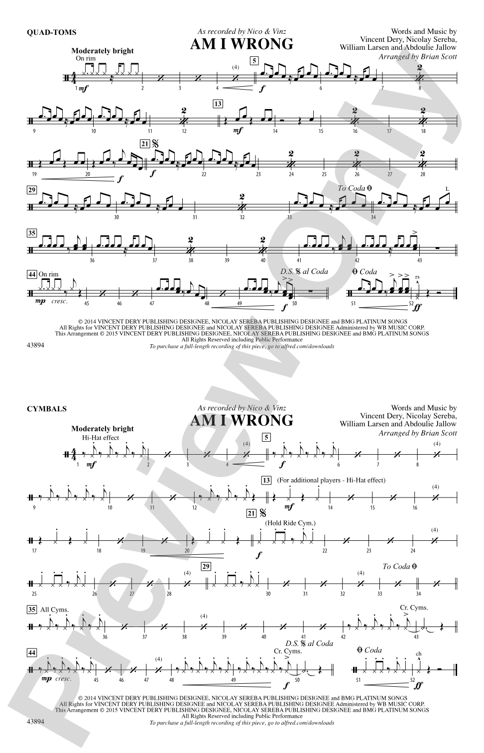 Am I Wrong: Quad-Toms