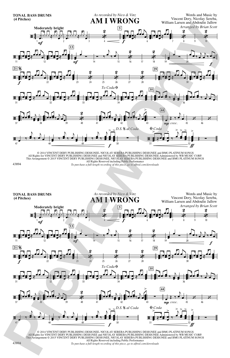Am I Wrong: Tonal Bass Drum