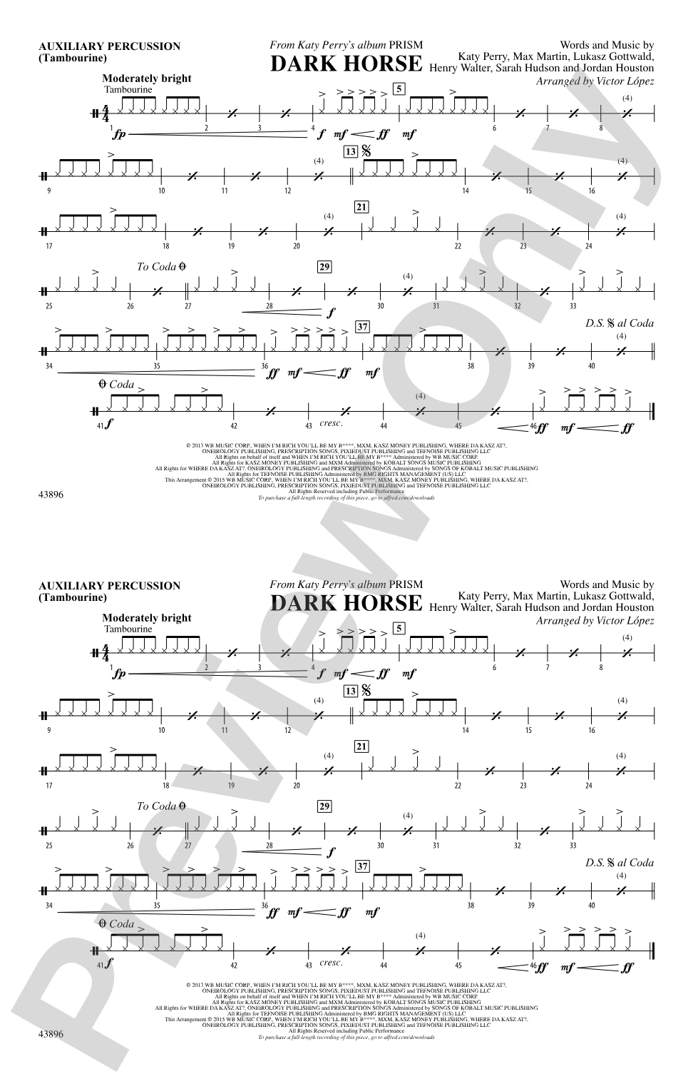 Dark Horse: Auxiliary Percussion