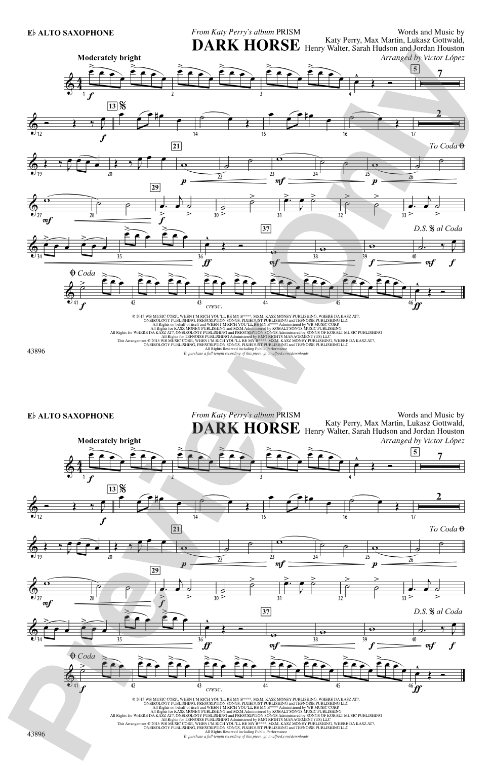 Dark Horse: E-flat Alto Saxophone