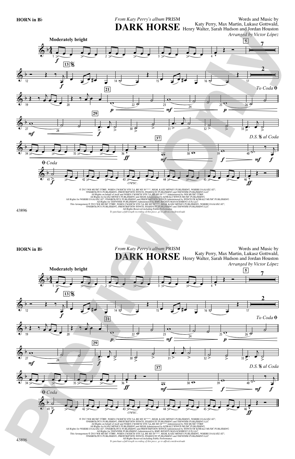 Dark Horse: Horn in B flat