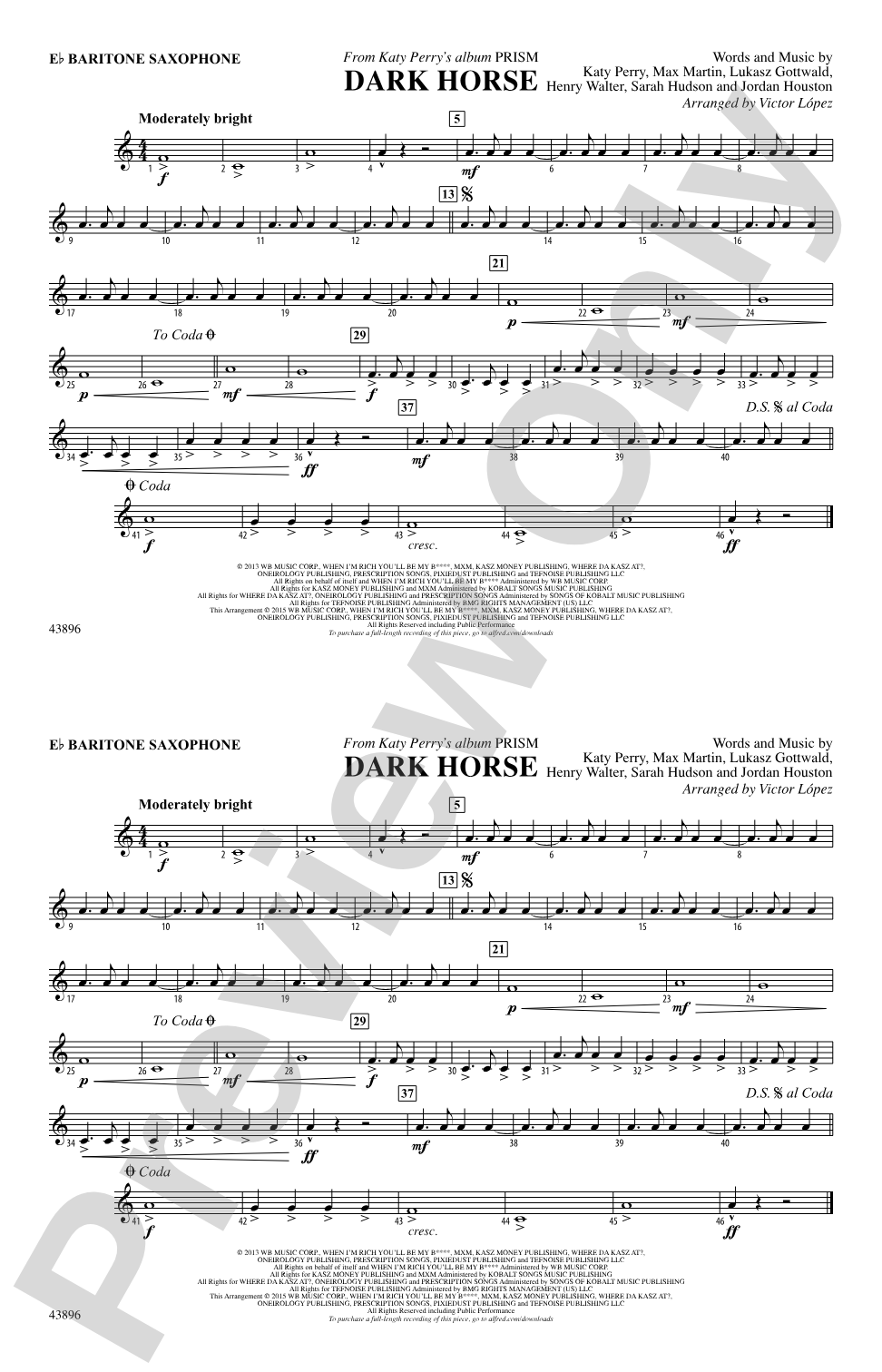 Dark Horse: E-flat Baritone Saxophone