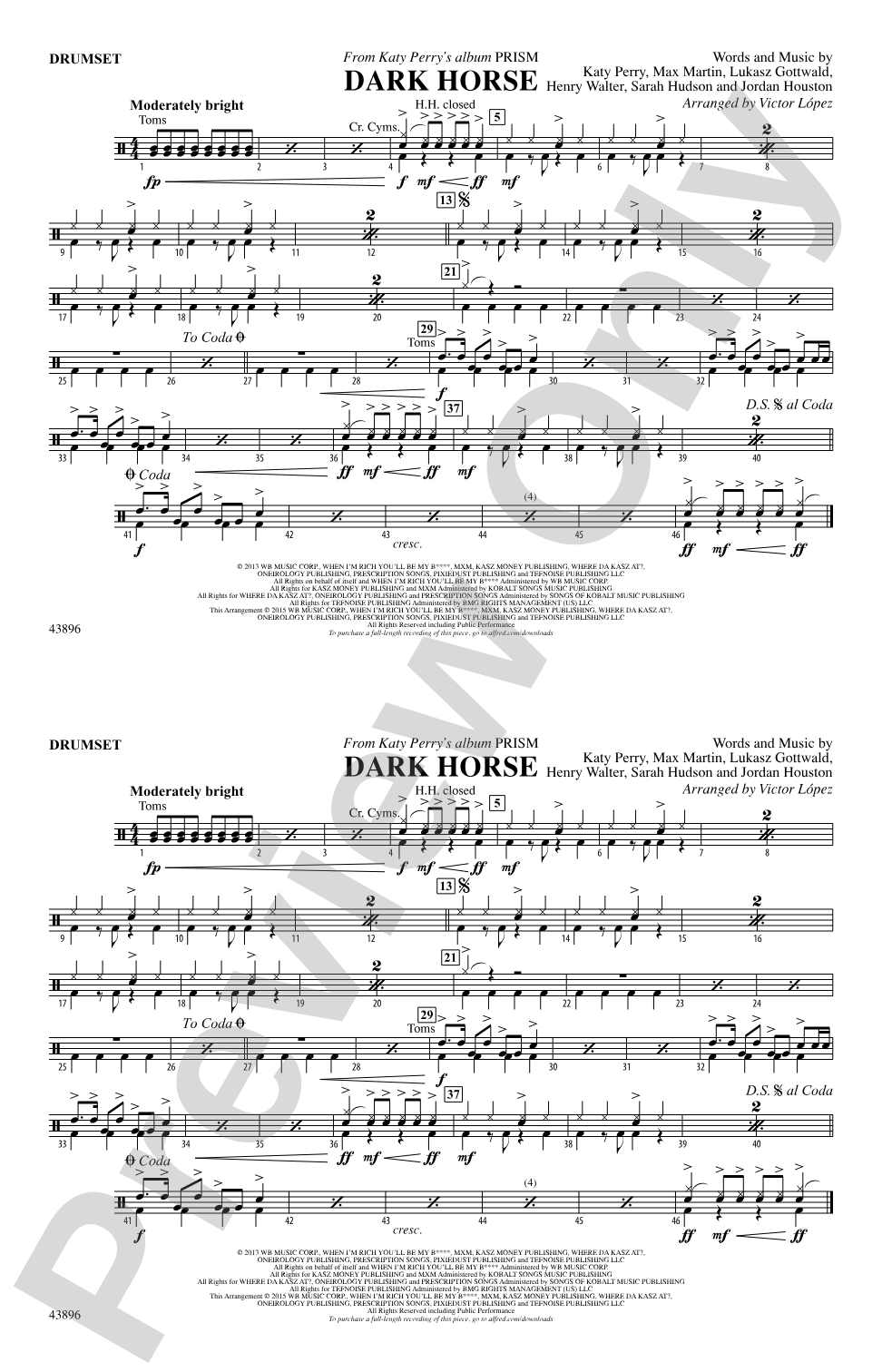 Dark Horse: Drums