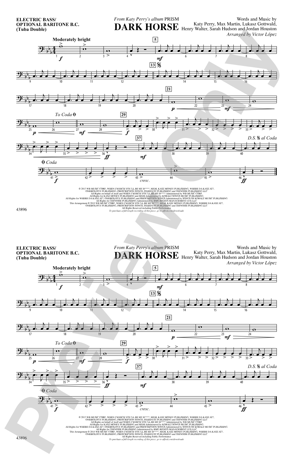 Dark Horse: Electric Bass