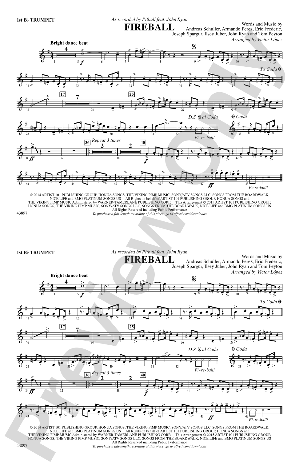 Fireball: 1st B-flat Trumpet
