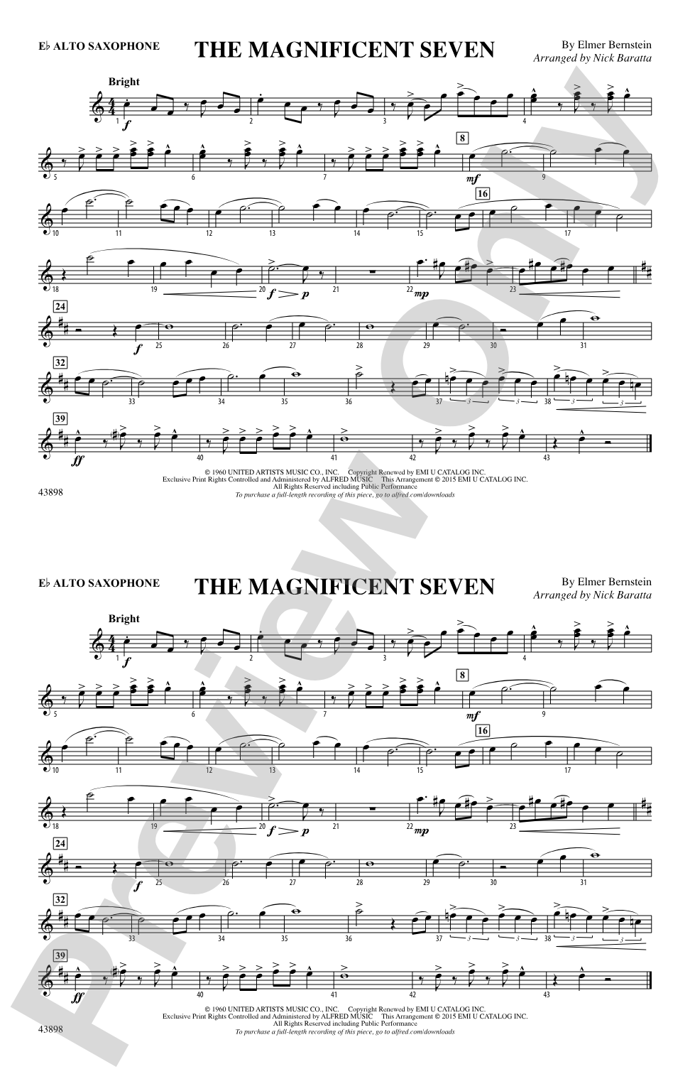 The Magnificent Seven: E-flat Alto Saxophone