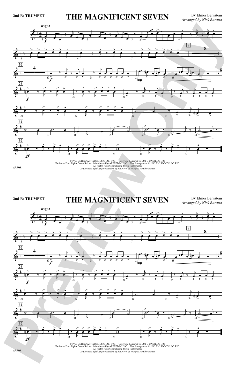 The Magnificent Seven: 2nd B-flat Trumpet