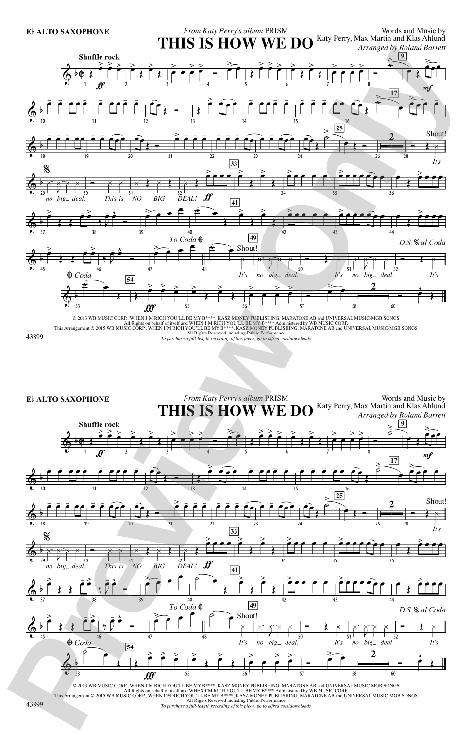This Is How We Do: E-flat Alto Saxophone