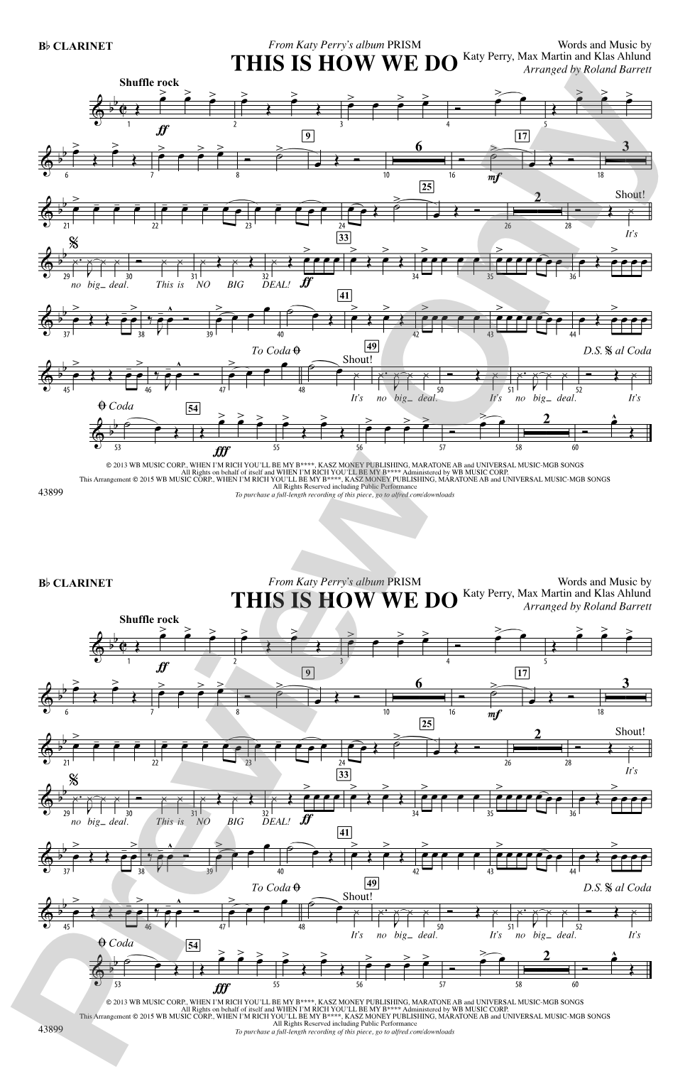 This Is How We Do: 1st B-flat Clarinet