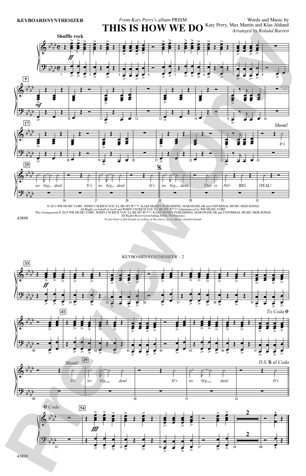 This Is How We Do: Piano Accompaniment