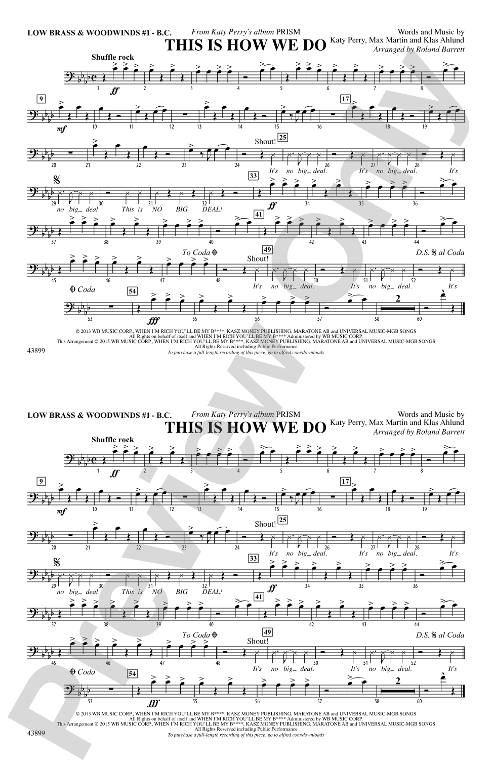 This Is How We Do: Low Brass & Woodwinds #1 - Bass Clef