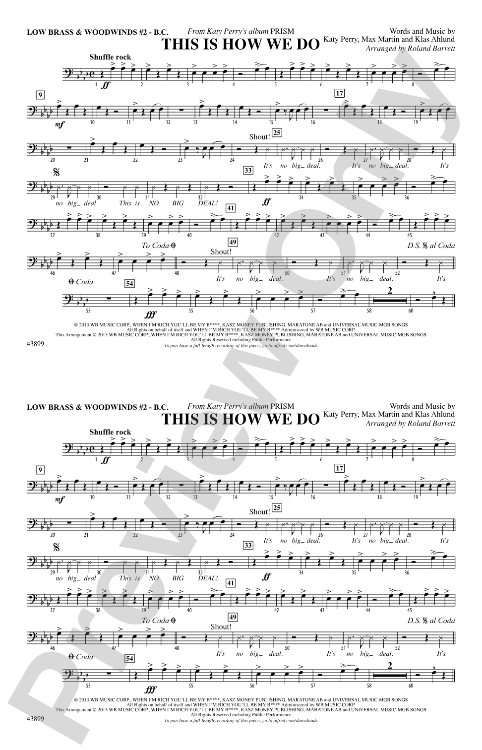 This Is How We Do: Low Brass & Woodwinds #2 - Bass Clef