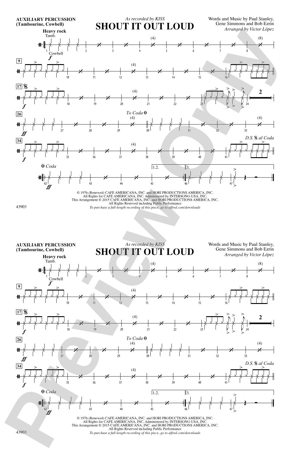 Shout It Out Loud: Auxiliary Percussion