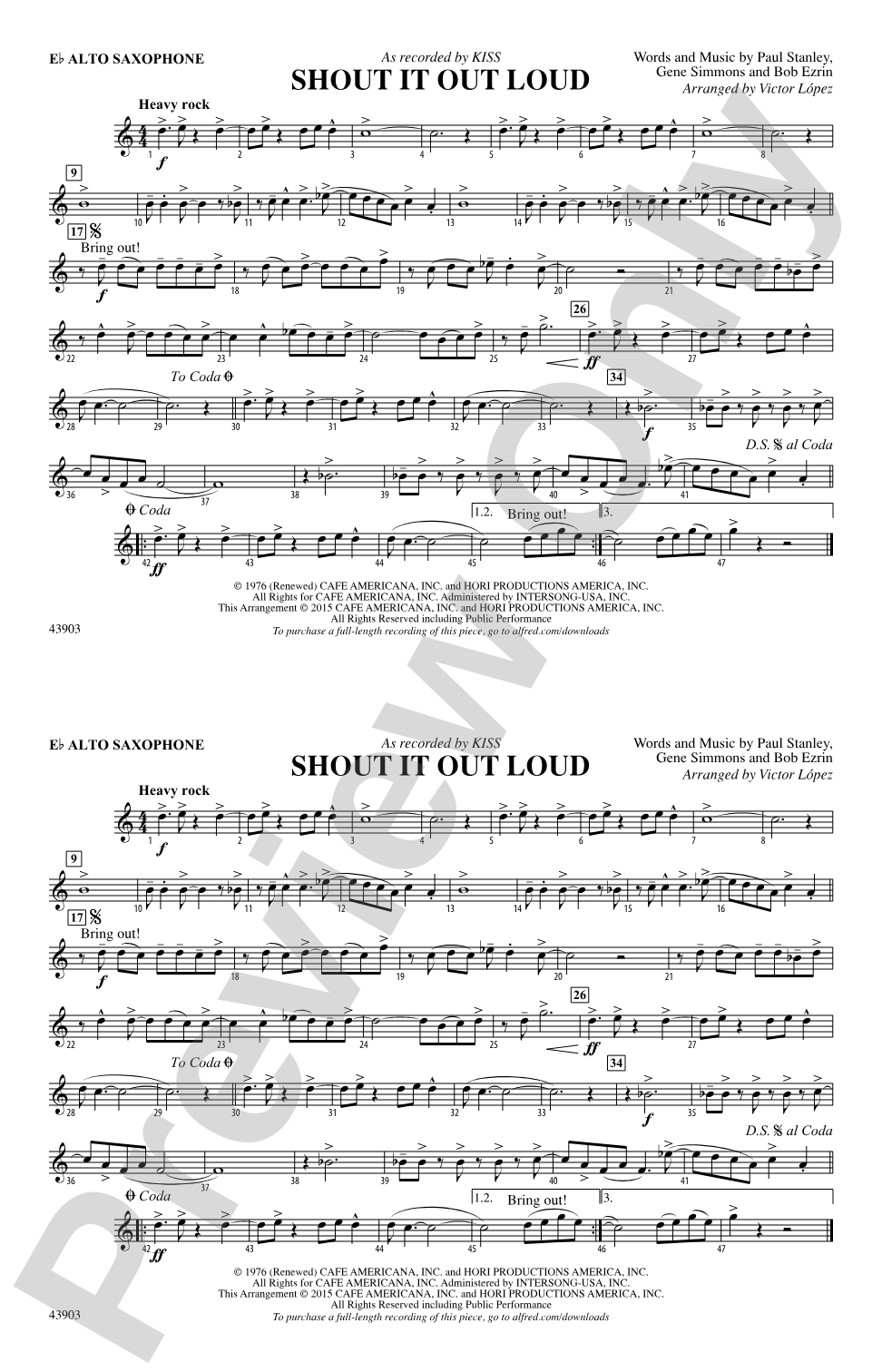 Shout It Out Loud: E-flat Alto Saxophone