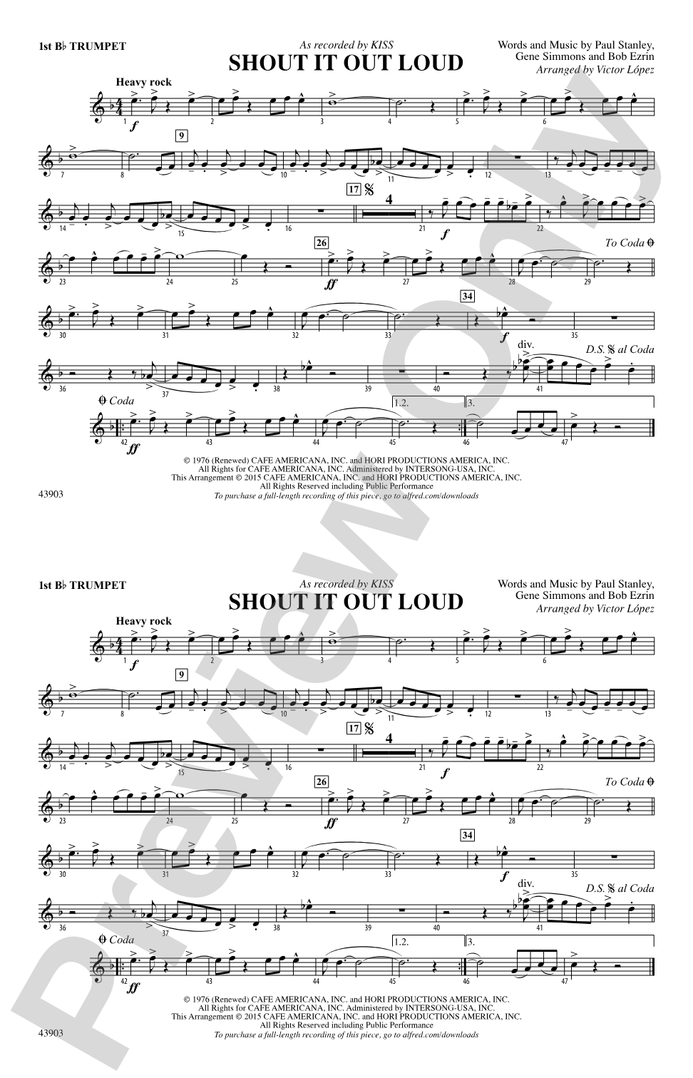 Shout It Out Loud: 1st B-flat Trumpet