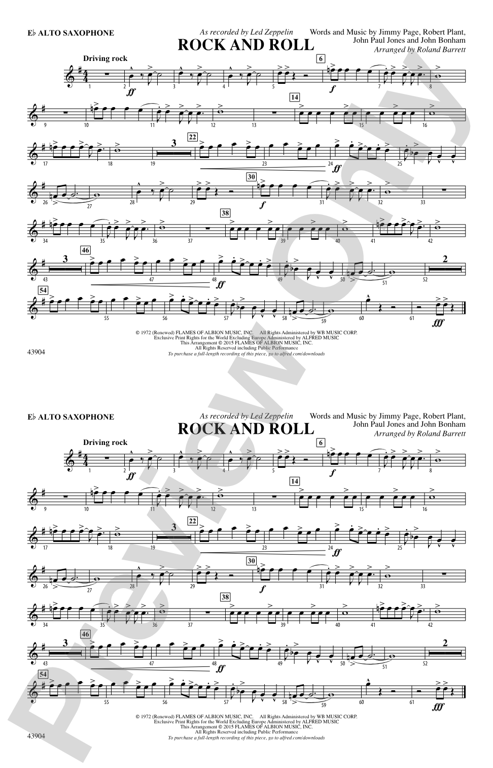 Rock and Roll: E-flat Alto Saxophone