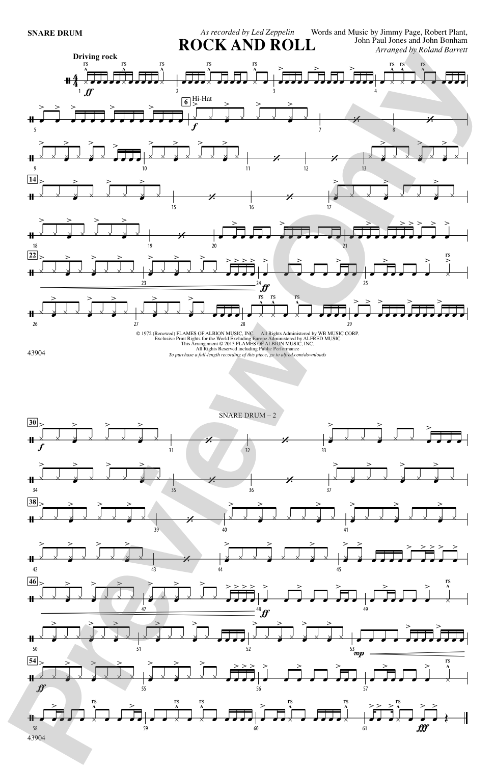 Rock and Roll: Snare Drum