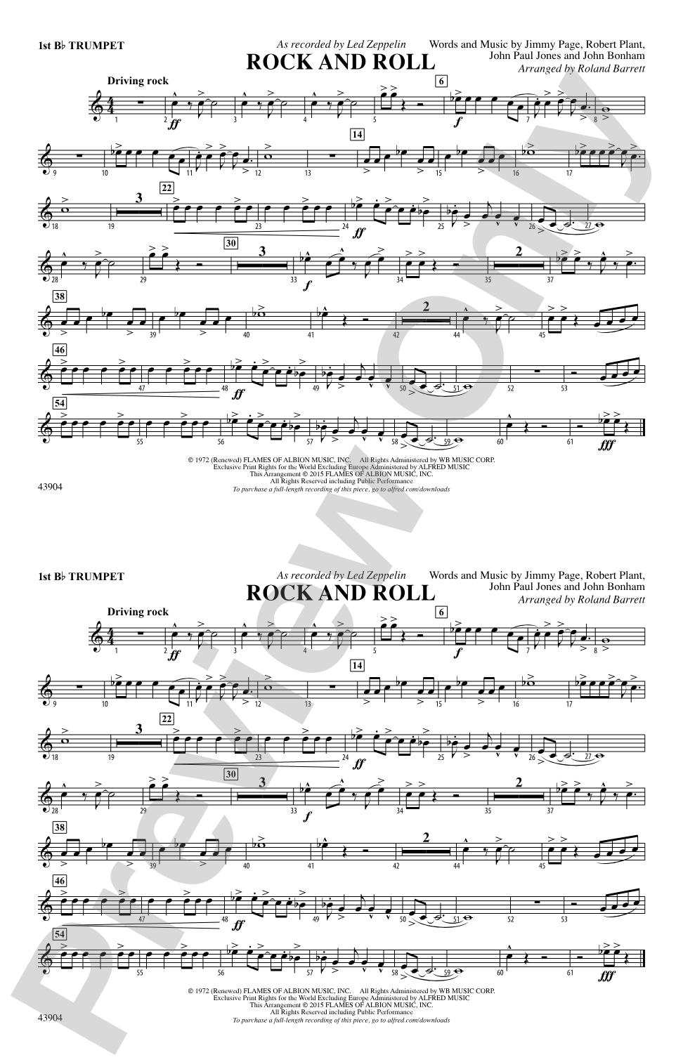 Rock and Roll: 1st B-flat Trumpet