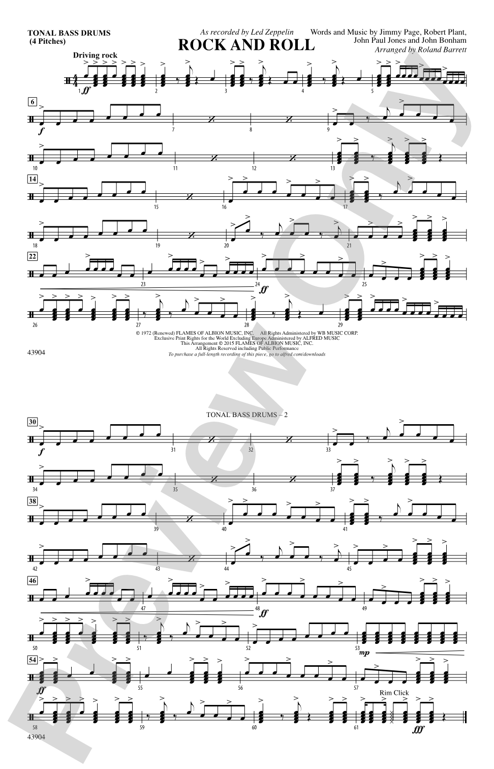 Rock and Roll: Tonal Bass Drum