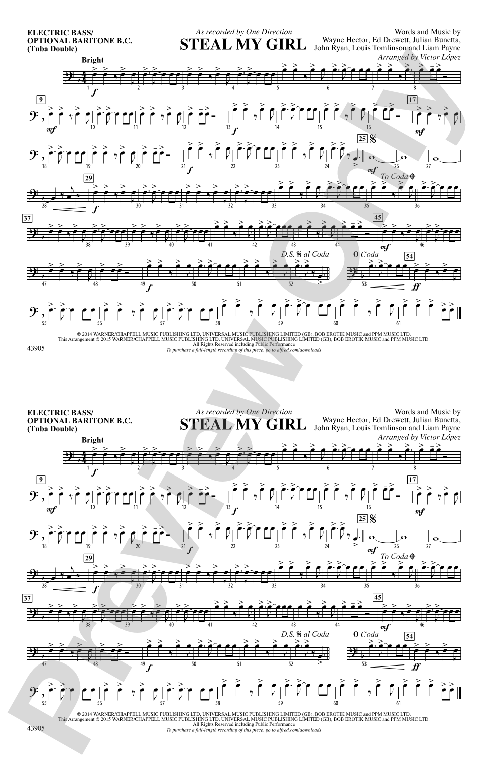 Steal My Girl: Electric Bass