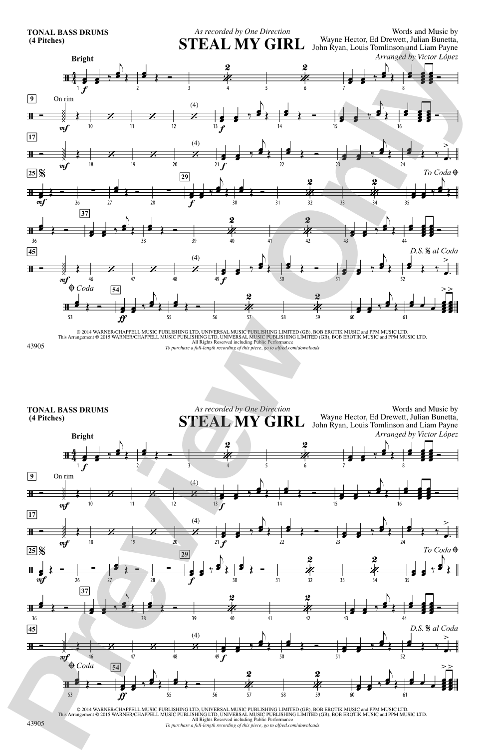 Steal My Girl: Tonal Bass Drum