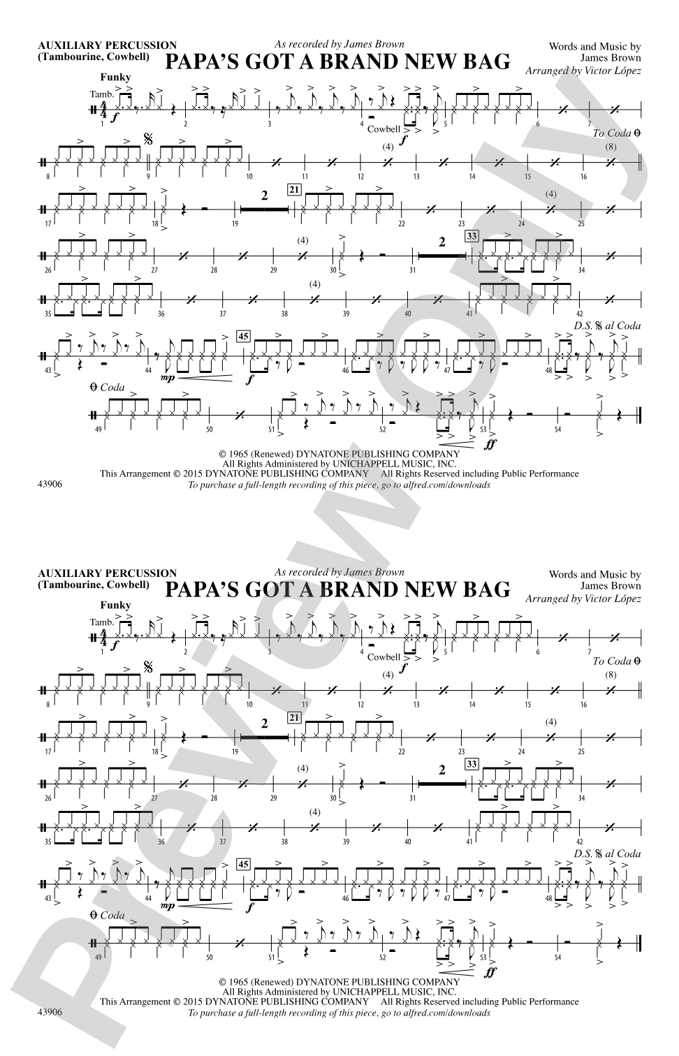 Papa's Got a Brand New Bag: Auxiliary Percussion