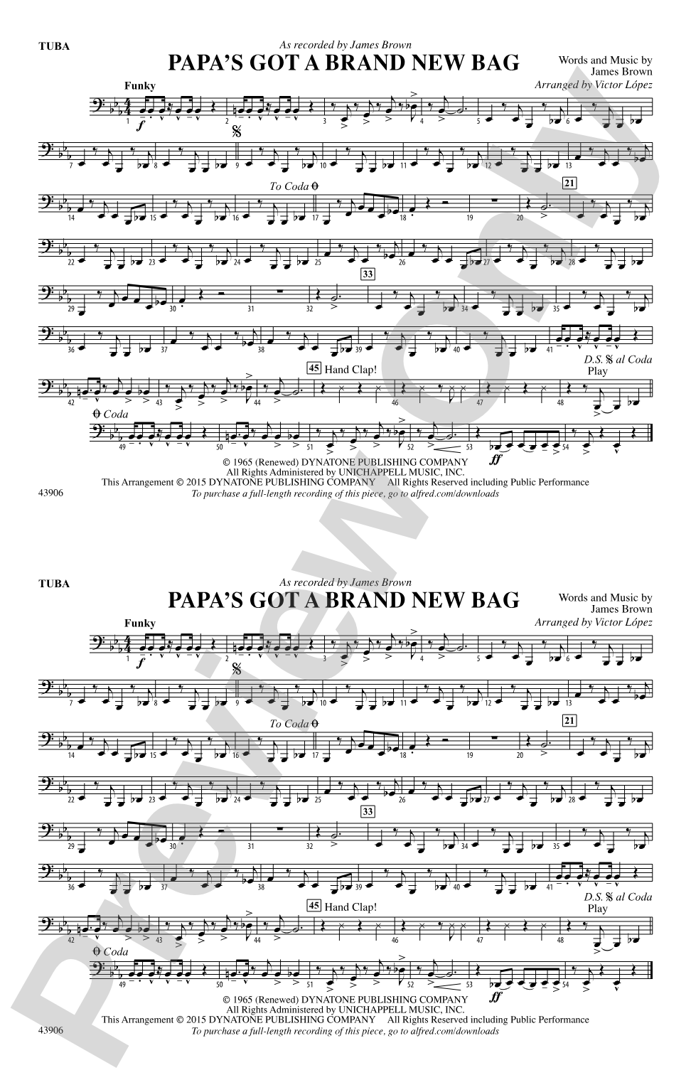 Papa's Got a Brand New Bag: Tuba